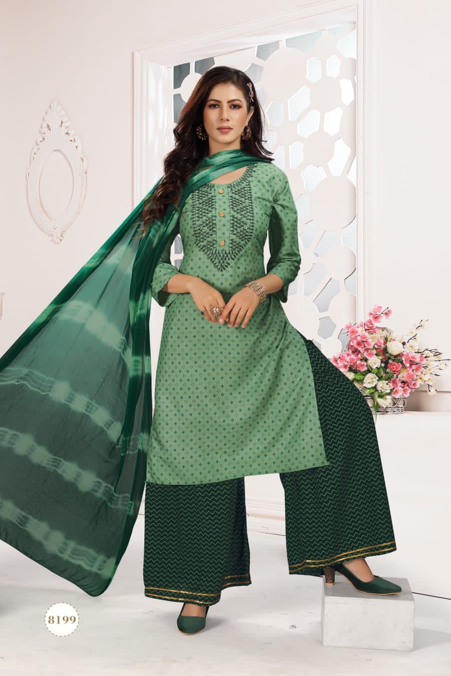 New Melody 1 Latest Designer Ethnic Wear Rayon Kurti Bottom And Dupatta Collection